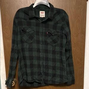 Levi's Men's Green Plaid Shirt size L